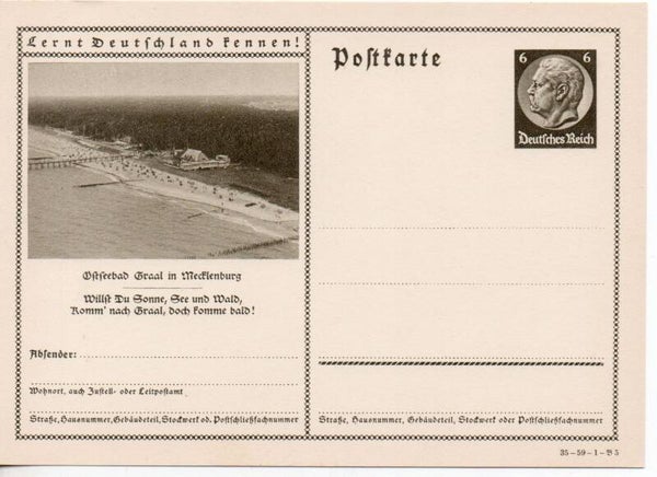 Deutsches Reich Bildpostkarte P236/ 35-59-1-B5 ungebraucht/ *