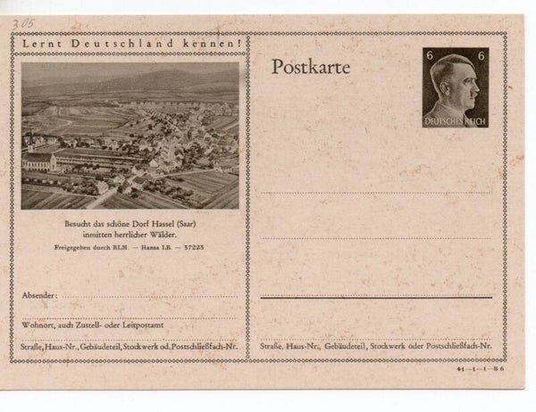Deutsches Reich Bildpostkarte P305/ 41-1-1-B6 ungebraucht/ *