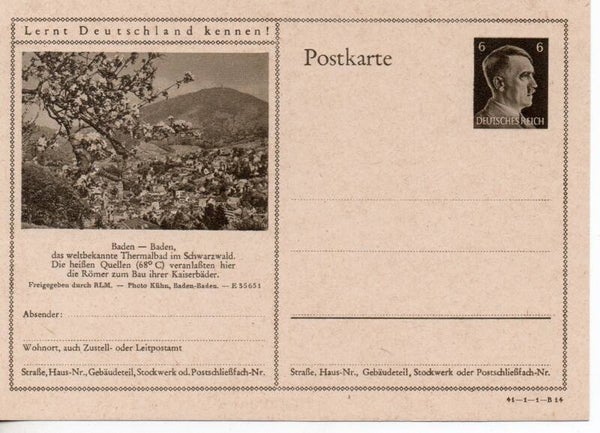 Deutsches Reich Bildpostkarte P305/ 41-1-1-B14 ungebraucht/ *