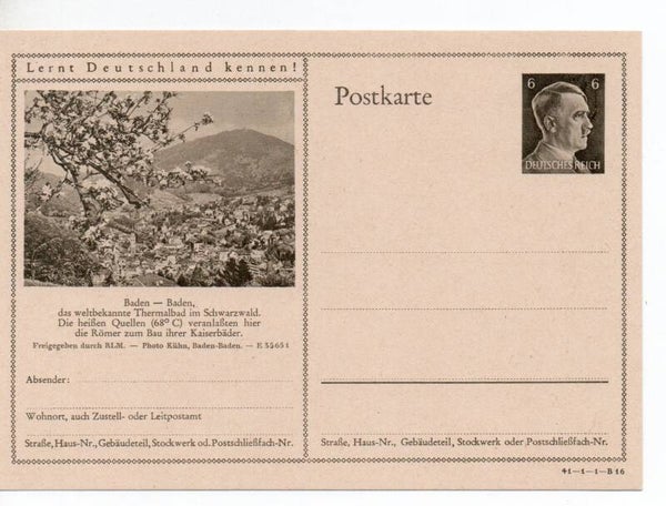 Deutsches Reich Bildpostkarte P305/ 41-1-1-B16 ungebraucht/ *