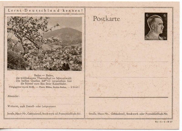 Deutsches Reich Bildpostkarte P305/ 41-1-1-B17 ungebraucht/ *