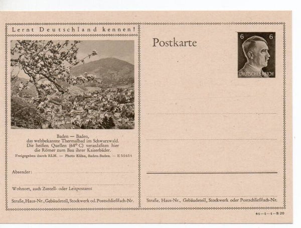 Deutsches Reich Bildpostkarte P305/ 41-1-1-B20 ungebraucht/ *