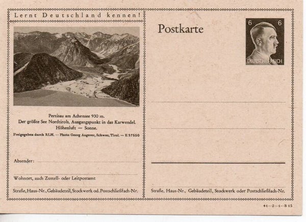 Deutsches Reich Bildpostkarte P305/ 41-2-1-B15 ungebraucht/ *