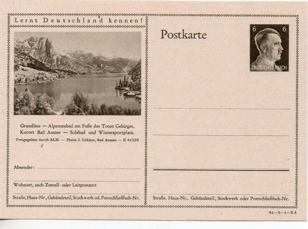 Deutsches Reich Bildpostkarte P305/ 41-3-1-B8 ungebraucht/ *