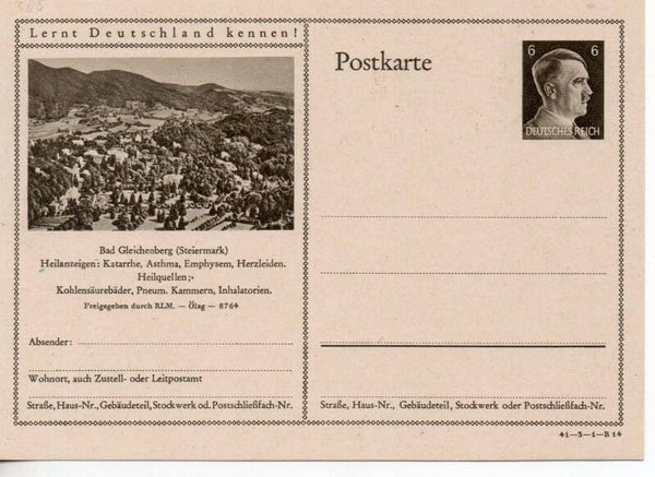 Deutsches Reich Bildpostkarte P305/ 41-3-1-B14 ungebraucht/ *