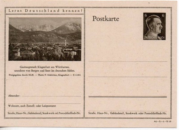 Deutsches Reich Bildpostkarte P305/ 41-3-1-B18 ungebraucht/ *
