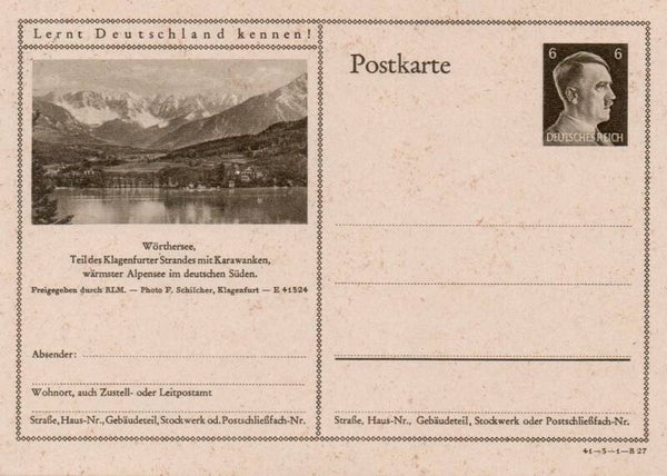 Deutsches Reich Bildpostkarte P305/ 41-3-1-B27 ungebraucht/ *