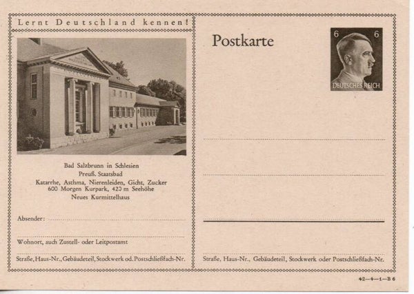 Deutsches Reich Bildpostkarte P305/ 41-4-1-B6 ungebraucht/ *