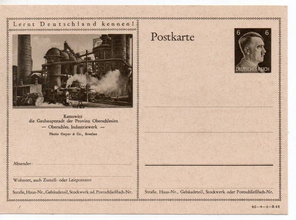 Deutsches Reich Bildpostkarte P305/ 42-4-1-B16 ungebraucht/ *