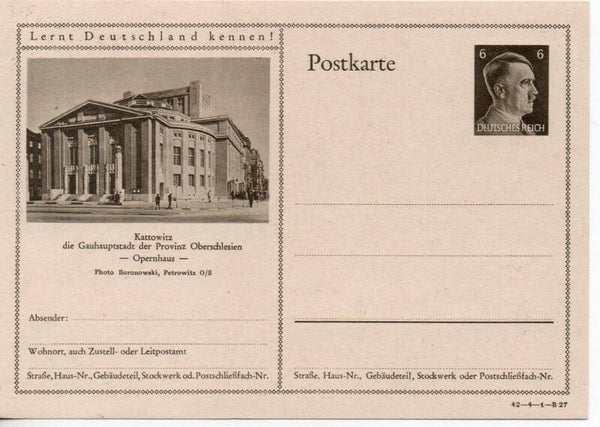 Deutsches Reich Bildpostkarte P305/ 42-4-1-B27 ungebraucht/ *