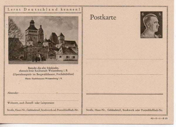 Deutsches Reich Bildpostkarte P305/ 42-5-1-B19 ungebraucht/ *
