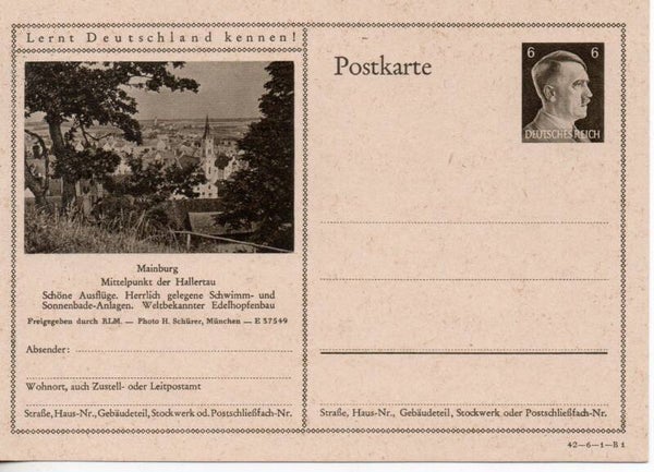 Deutsches Reich Bildpostkarte P305/ 42-6-1-B1 ungebraucht/ *