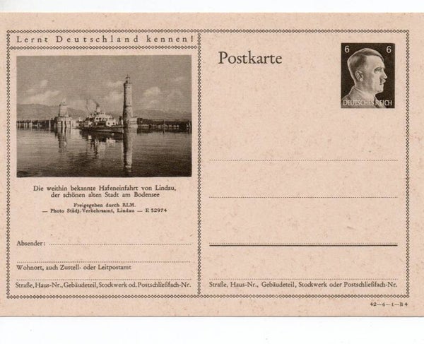 Deutsches Reich Bildpostkarte P305/ 42-6-1-B4 ungebraucht/ *