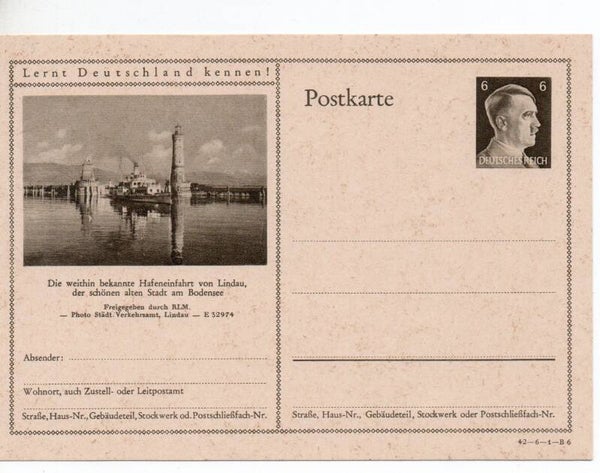 Deutsches Reich Bildpostkarte P305/ 42-6-1-B6 ungebraucht/ *