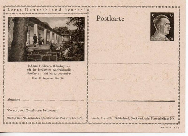 Deutsches Reich Bildpostkarte P305/ 42-6-1-B18 ungebraucht/ *