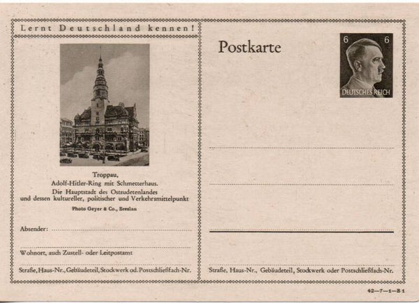 Deutsches Reich Bildpostkarte P305/ 42-7-1-B1 ungebraucht/ *