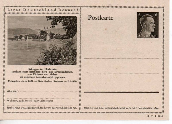 Deutsches Reich Bildpostkarte P305/ 42-7-1-B15 ungebraucht/ *
