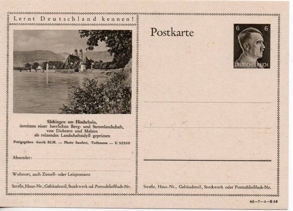 Deutsches Reich Bildpostkarte P305/ 42-7-1-B18 ungebraucht/ *