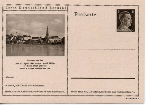Deutsches Reich Bildpostkarte P305/ 42-8-1-B3 ungebraucht/ *