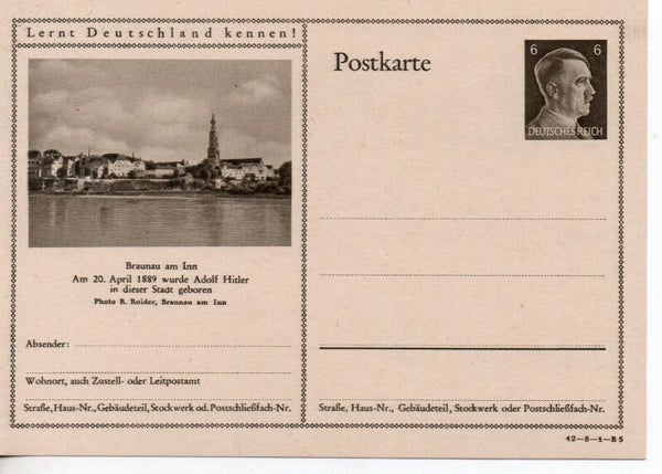Deutsches Reich Bildpostkarte P305/ 42-8-1-B5 ungebraucht/ *