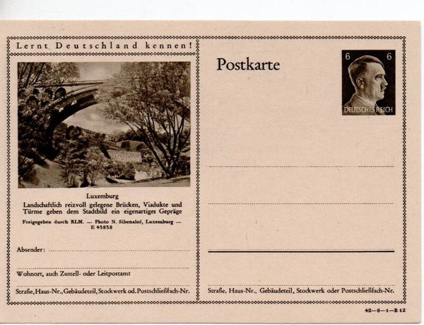 Deutsches Reich Bildpostkarte P305/ 42-8-1-B12 ungebraucht/ *