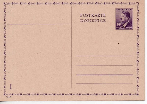 Ganzsache Böhmen und Mähren Nr. P17 F/A /01 ungebraucht/ *