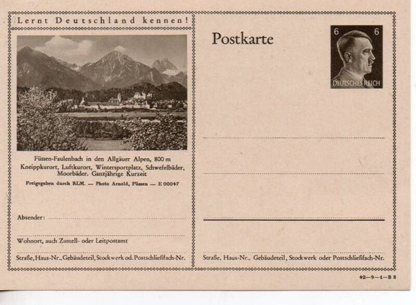 Deutsches Reich Bildpostkarte P305/ 42-9-1-B8 ungebraucht/ *