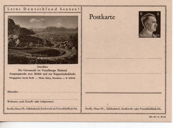 Deutsches Reich Bildpostkarte P305/ 42-9-1-B12 ungebraucht/ *