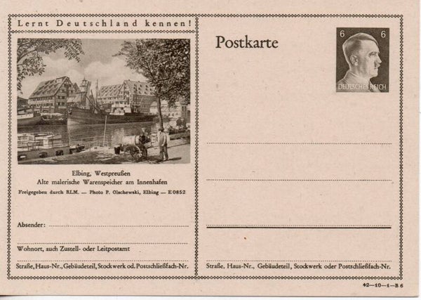 Deutsches Reich Bildpostkarte P305/ 42-10-1-B6 ungebraucht/ *