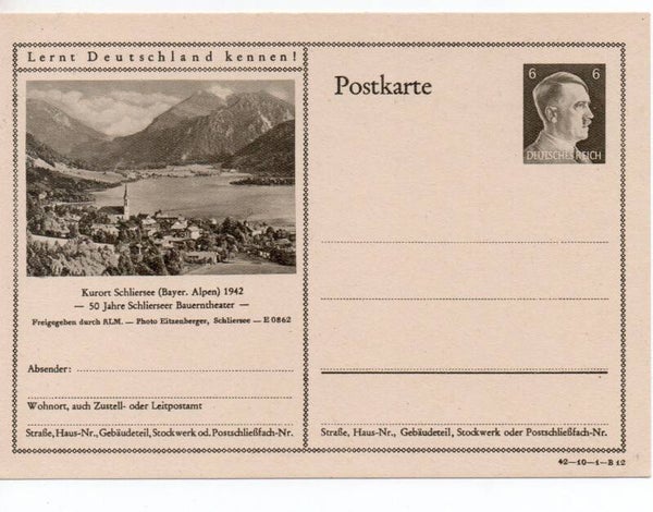 Deutsches Reich Bildpostkarte P305/ 42-10-1-B12 ungebraucht/ *
