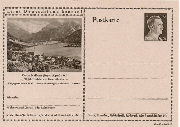 Deutsches Reich Bildpostkarte P305/ 42-10-1-B15 ungebraucht/ *