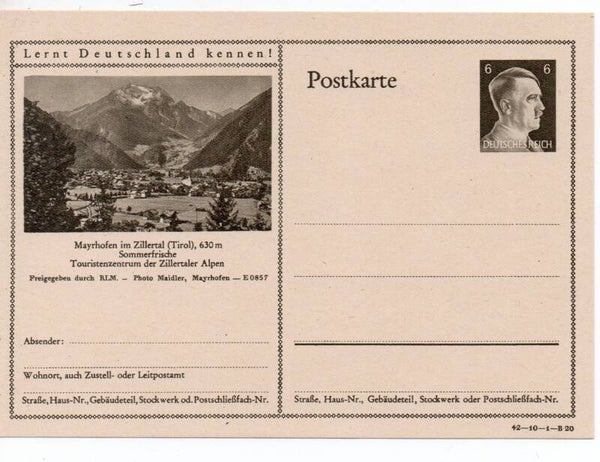 Deutsches Reich Bildpostkarte P305/ 42-10-1-B20 ungebraucht/ *