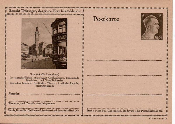 Deutsches Reich Bildpostkarte P305/ 42-11-1-B14 ungebraucht/ *