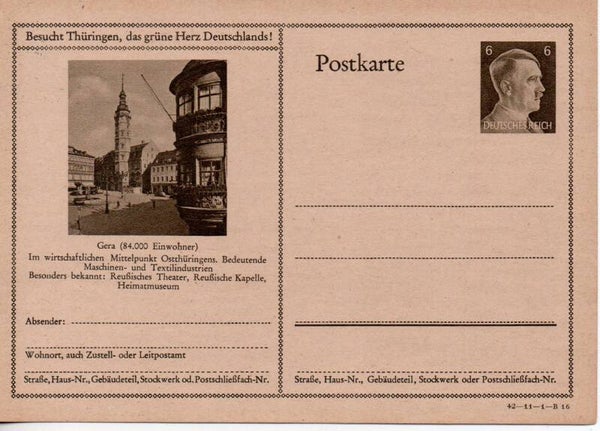 Deutsches Reich Bildpostkarte P305/ 42-11-1-B16 ungebraucht/ *