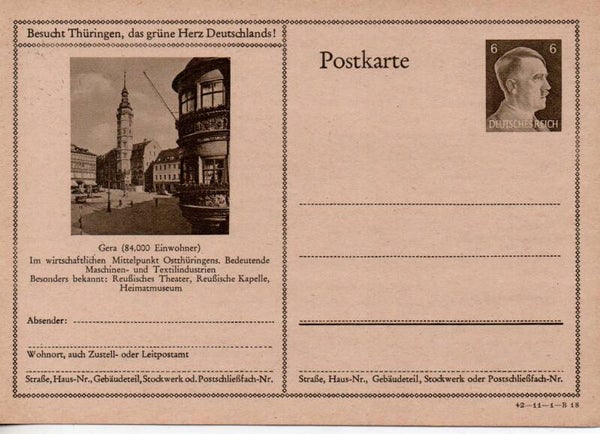 Deutsches Reich Bildpostkarte P305/ 42-11-1-B18 ungebraucht/ *
