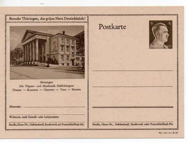 Deutsches Reich Bildpostkarte P305/ 42-11-1-B27 ungebraucht/ *