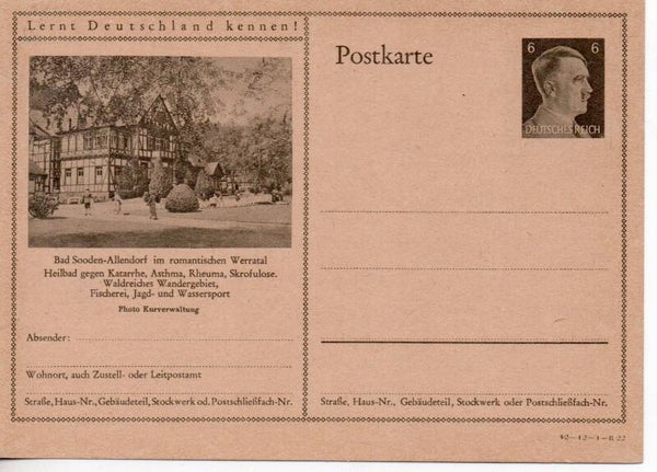Deutsches Reich Bildpostkarte P305/ 42-12-1-B22 ungebraucht/ *