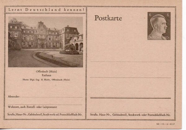 Deutsches Reich Bildpostkarte P305/ 42-13-1-B27 ungebraucht/ *
