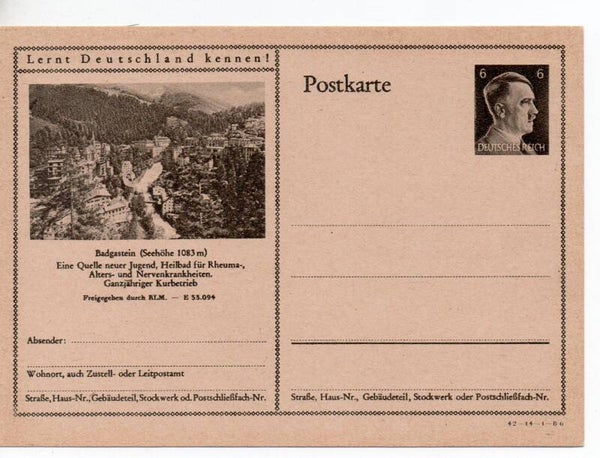Deutsches Reich Bildpostkarte P305/ 42-14-1-B6 ungebraucht/ *