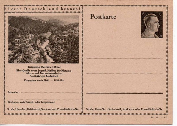 Deutsches Reich Bildpostkarte P305/ 42-14-1-B9 ungebraucht/ *