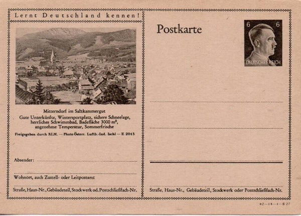 Deutsches Reich Bildpostkarte P305/ 42-14-1-B27 ungebraucht/ *