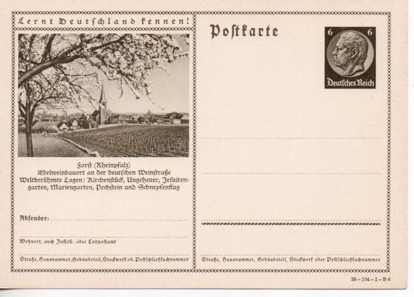 Deutsches Reich Bildpostkarte P236/ 38-104-1-B6 ungebraucht/ *