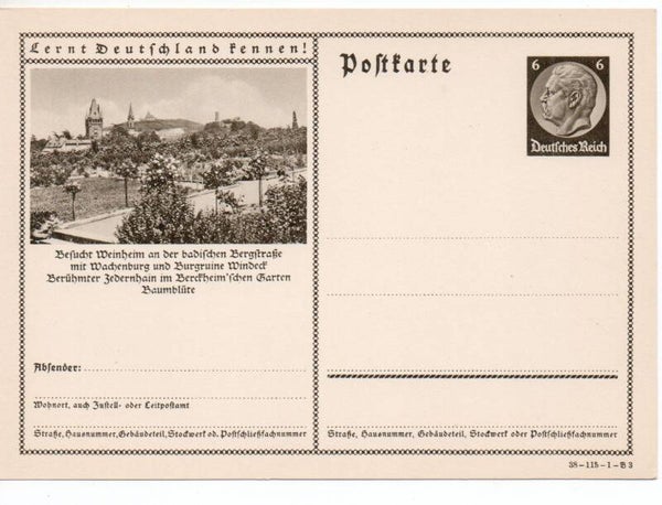 Deutsches Reich Bildpostkarte P236/ 38-115-1-B3 ungebraucht/ *