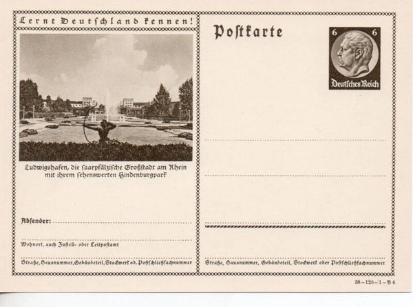 Deutsches Reich Bildpostkarte P236/ 38-120-1-B4 ungebraucht/ *