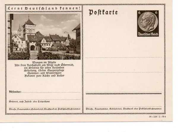 Deutsches Reich Bildpostkarte P236/ 38-118-1-B8 ungebraucht/ *