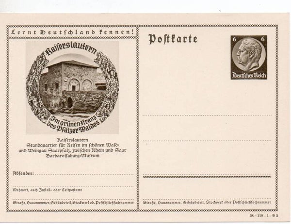 Deutsches Reich Bildpostkarte P236/ 38-119-1-B2 ungebraucht/ *