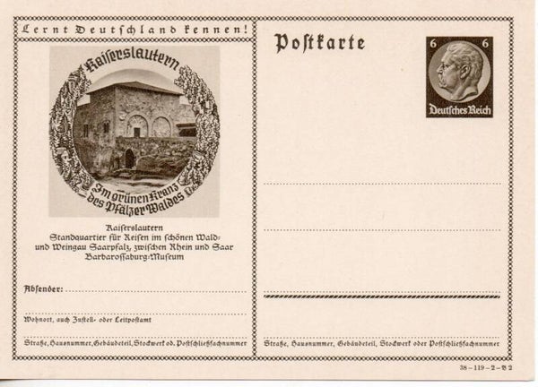 Deutsches Reich Bildpostkarte P236/ 38-119-2-B2 ungebraucht/ *