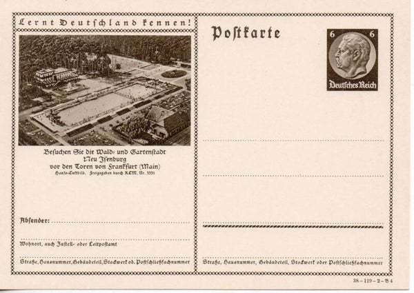 Deutsches Reich Bildpostkarte P236/ 38-119-2-B4 ungebraucht/ *
