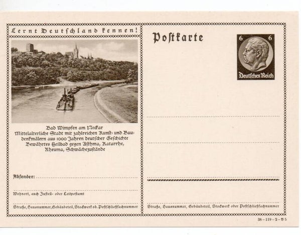 Deutsches Reich Bildpostkarte P236/ 38-119-2-B5 ungebraucht/ *