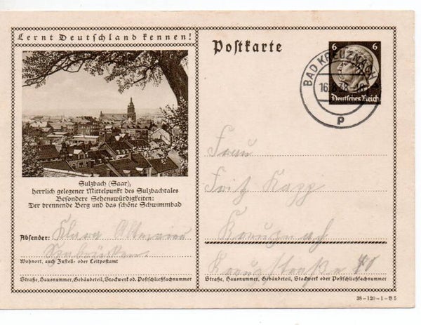 Deutsches Reich Bildpostkarte P236/ 38-120-1-B5 gelaufen/ o